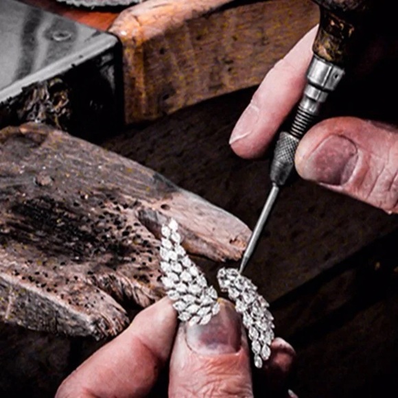 New 925 Silver Angel Wings Marquise Cut Adjustable Diamond Ring - Picture 5 of 10